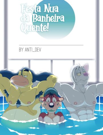Festa nua da banheira quente